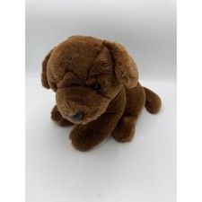 Douglas Cuddle Toys Chocolate Lab Puppy Dog Brown Plush Stuffed Animal Vintage