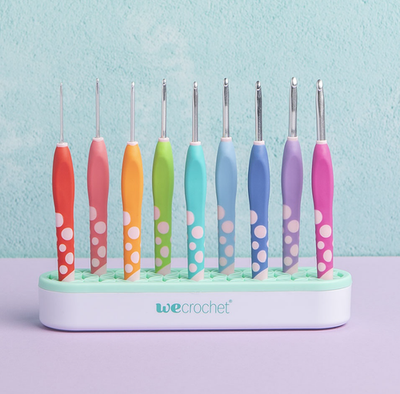 #ad Crochet Hook Set with Caddy Ergonomic Soft Grip Crochet Needles Organizer Kit $14.99