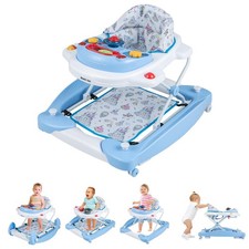 HONEY JOY Baby Walker 6-in- Foldable Baby Walker and Bouncer Combo Infant