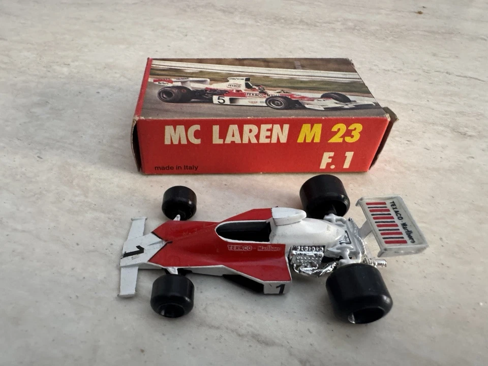 Auto F1 Polistil RJ1 McLaren M23 del 1976 scala 1:55 nuova in box da collezione - Immagine 3 di 4