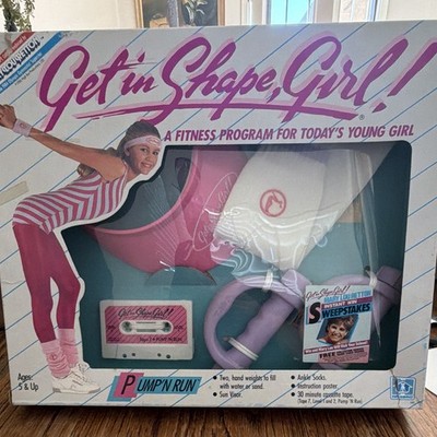 Hasbro Vintage 1986 Get in Shape, Girl! Pump 'N Run Fitness Toy Set Ages 4-7