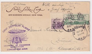 USA Zeppelin Chicagofahrt 1933 Brief New York Zürich