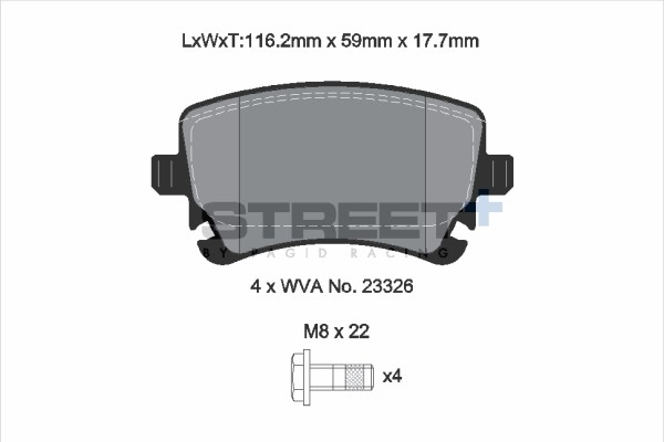 BremsbeläGe Audi A6 C6 (4F2) 2.8 FSI Bj. 10/08††03/11 Kw 140 PS 190 - Pagid Raci-image