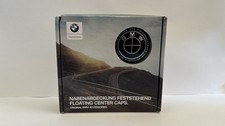 Black And Silver Bmw Floating Center Caps For 120mm Wheel Bolts. Item Size 68mm