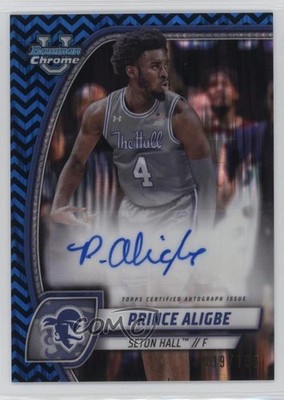 2024 Bowman U Chrome Black & Blue Stealth Refractor /100 Prince Aligbe Auto 3hd
