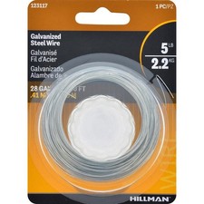 Hillman 123117-N 5 lbs. Capacity Galvanized Steel Wire 100 L ft. Pack of 10