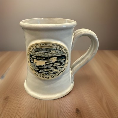 USS ARIZONA  Memorial Hand Thrown Ceramic Mug Deneen Pottery Minnesota