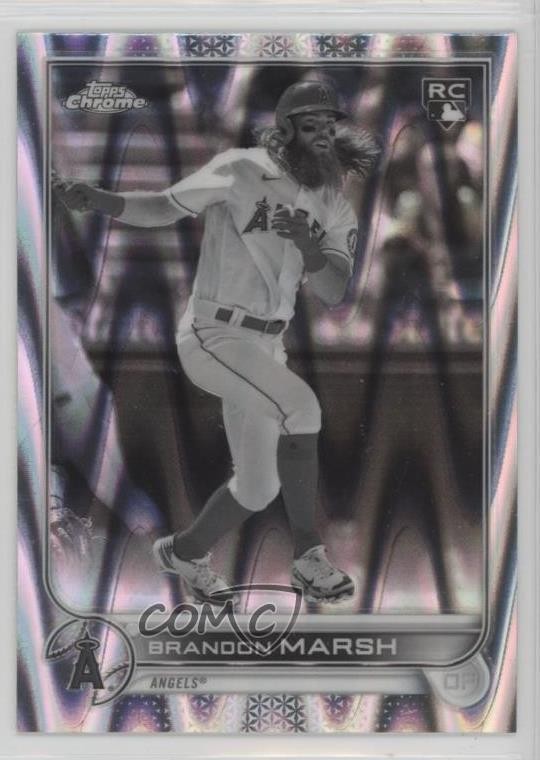 2022 Topps Chrome Sonic Black & White RayWave Refractor Brandon Marsh #133 1f0y