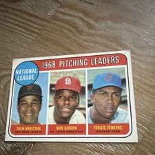 Topps 1969 Bob Gibson Fergie Jenkins Juan Marichal #10 Baseball Card