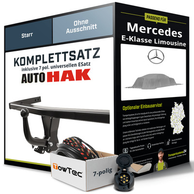 Für MERCEDES E-Klasse Limousine W211 Anhängerkupplung starr +eSatz 7pol uni. 02-