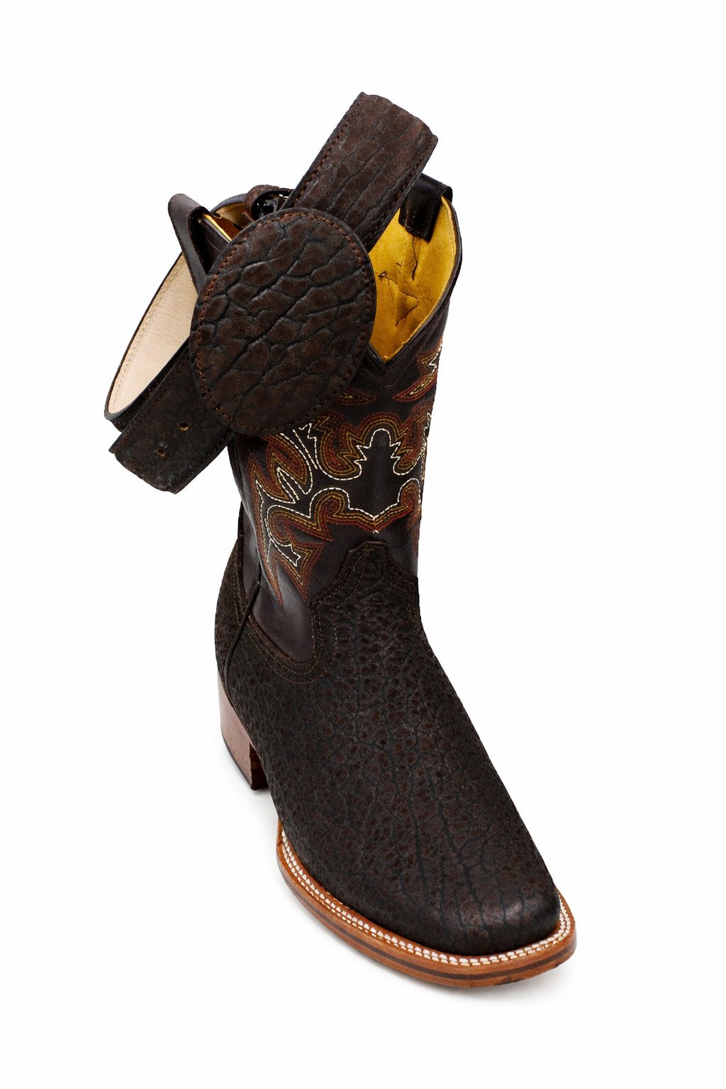 's Genuine Bull (toro) Leather Cowboy Western Rodeo Square Toe Boots
