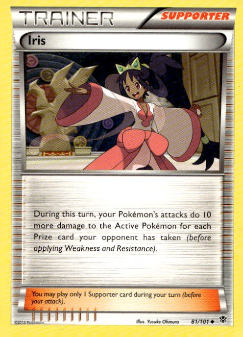 Iris 81/101 Uncommon Plasma Blast Pokemon Lightly Played