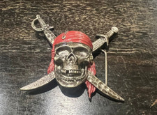 PIRATE SKULL Vintage Belt Buckle - Metal Belt Buckle - Brand New