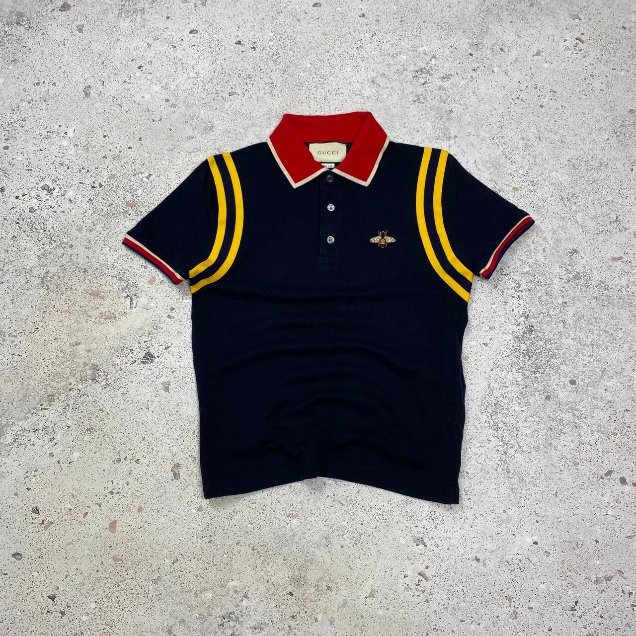 Beau polo femme Gucci abeille accent rayures taille S