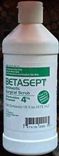 Betasept 4% Surgical Scrub,  16 fl oz.