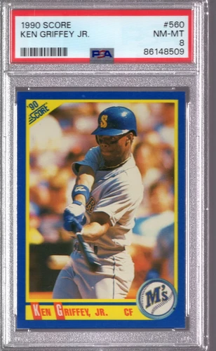 1990 Score KEN GRIFFEY JR. 2nd Year HOF Mariners #560 PSA 8