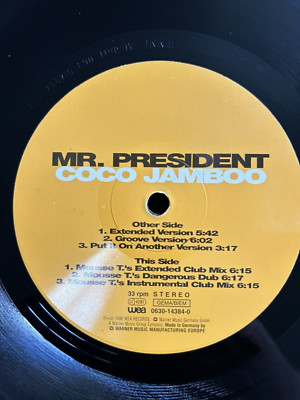 Mr. President   Coco Jamboo (The Mixes) 12  Vinyl Old Skool House 1997