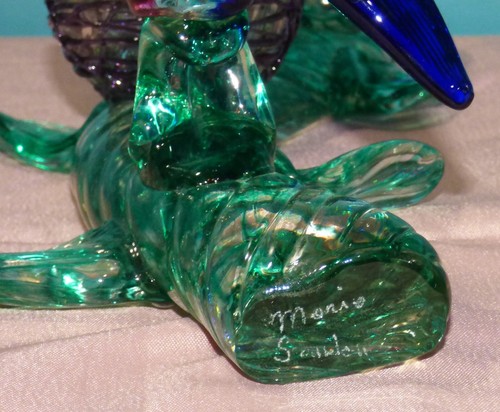 Mario Sandon Art Glass Birds with Nest On Tree Branch Murano/Pilgrim - Picture 6 of 18