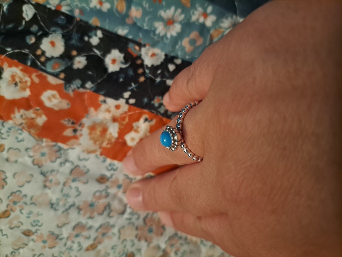 Pandora Retired Birthday Bloom December Blue Size