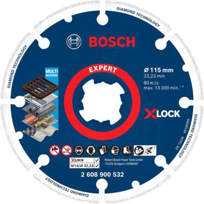 Bosch EXPERT X Lock Diamant-Metalltrennscheibe 115 mm 1 mm 22 mm