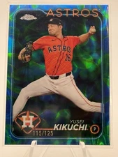 2024 Topps Chrome - Yusei Kikuchi - Blue Green Lava Lamp Refractor - #USC103 