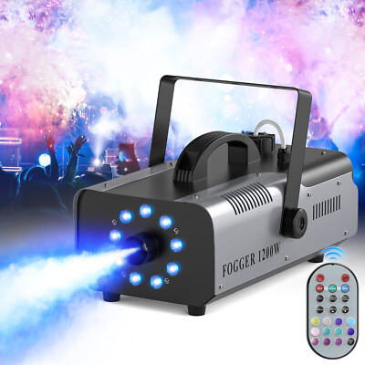 1200W DMX Nebelmaschine 9 LED RGB Kabellose Rauchmaschine DJ Bühnenlicht Party