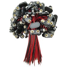 9 Volt Battery Connectors,100 PCS T-Type 9 Volt Battery Buckle Connector Hard...