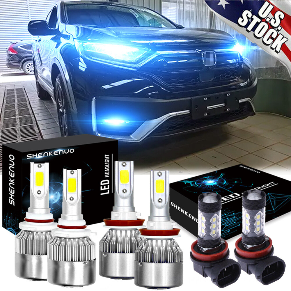 For Honda CR-V CRV 2015-2020 8000K 6X LED Headlight High Low Beam