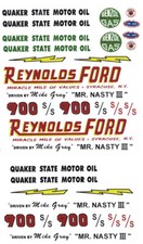Mike Gray Reynolds Ford Mr Nasty III Thunderbolt '64 1/64th NHRA DRAG Decals