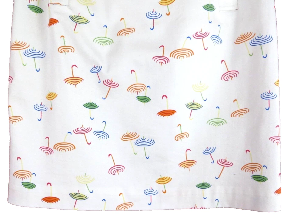 SK07655- GRACE ELEMENTS Mujer 97% Algodón Línea A Falda Coloridos Paraguas 10 COMO NUEVO Foto 4 de 4