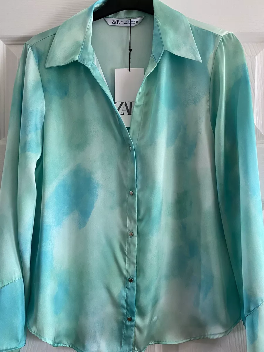 Zara blouse verte new arrivals