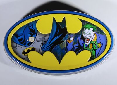 Batman Bat Image Chest Logo Candy Metal Tin NEW SEALED