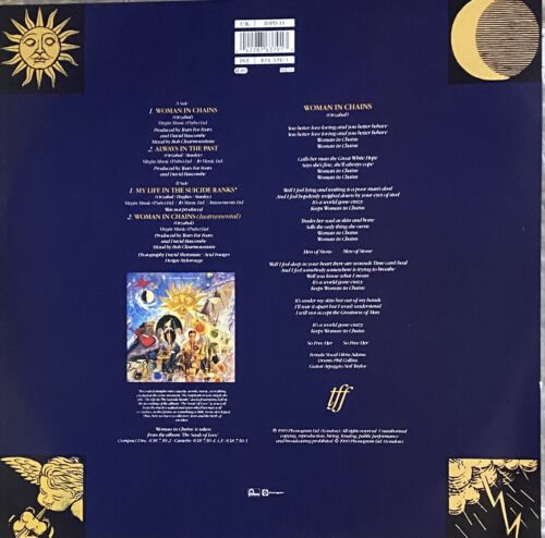 Tears For Fears Woman In Chains 12” Numbered Vinyl Picture Disc With Insert - Picture 3 of 4