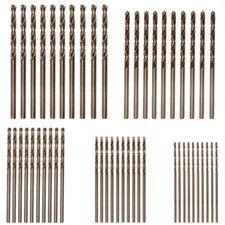 50Pcs Twist Cobalt Drill Bit Set HSS M35 1mm-3mm For Metal Stainless Steel Wood