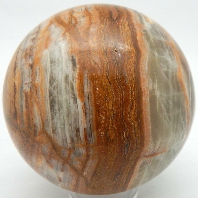 Large 98mm 4" Banded Onyx Sphere Ball W/Stand Pakistan C806 eBay