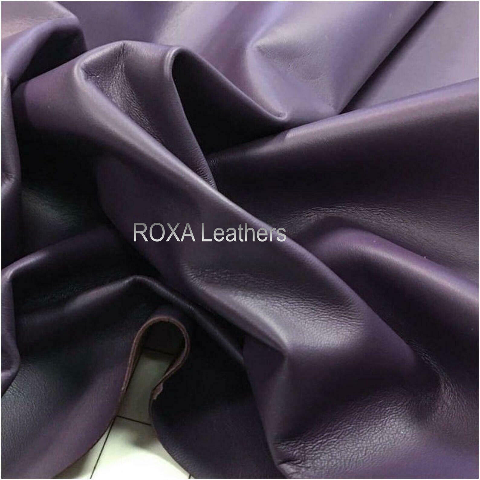 Lambskin Authentic Leather Skins Sheep Lamb Nappa 6 Sqft Soft Solid Purple Skins 2022 Niska cena