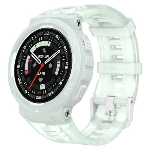 Amazfit Active Edge Smart Watch W/ Rugged Sport & Fitness Design Mint Green, New - Photo 2 sur 7