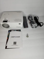 DBPOWER T20 LCD Mini Home Projector 1080P HDMI USB SD Card VGA AV TV 1800 Lumens