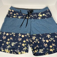 Hurley Boardshorts Blue Size 29 Unlined Back Pocket Swim Trunk Surf Drawstring