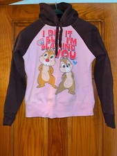 Disney Chip Dale Girls Youth Hoodie Sweatshirt Sz M I Did It But I'm Blaming You