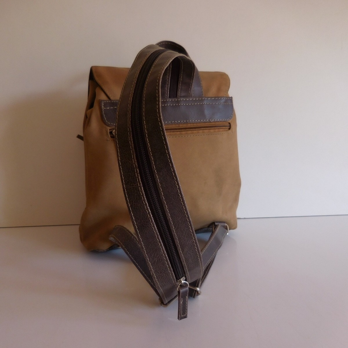 Sac à Main Vintage Mick Gwend Marron Deux Tons - État Impeccable