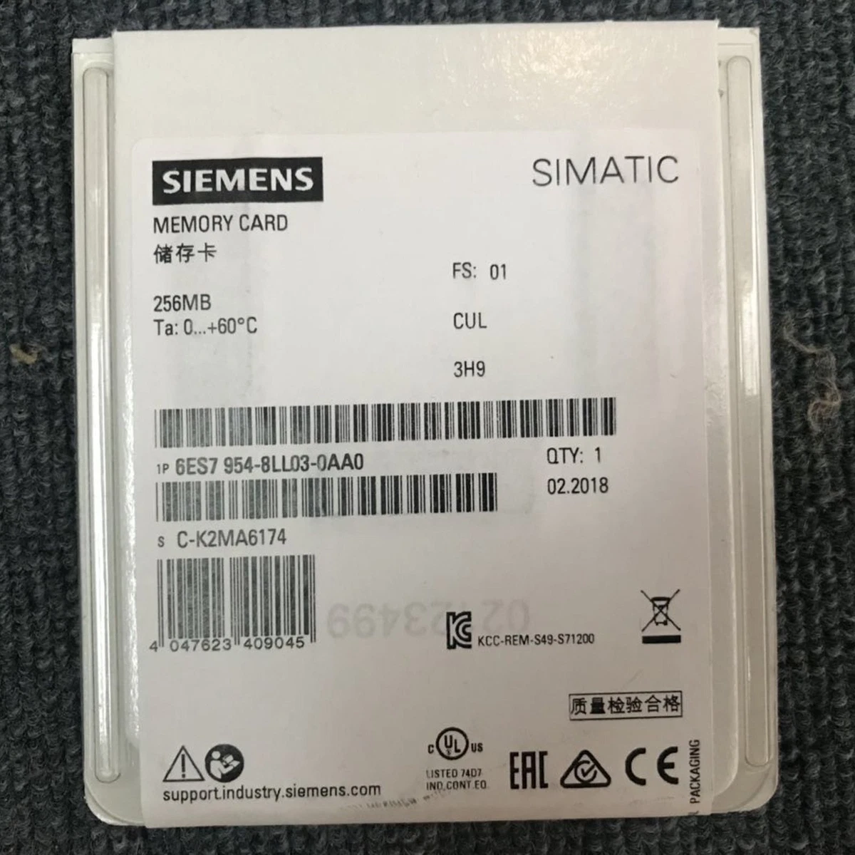 NewSiemens 6ES7 954-8LL03-0AA0 6ES7954-8LL03-0AA0 S7 MEMORY CARD 