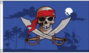3x5 Pirate Jolly Roger Skull and Crossbone What Happens On Board Stays 5x3 Flag 