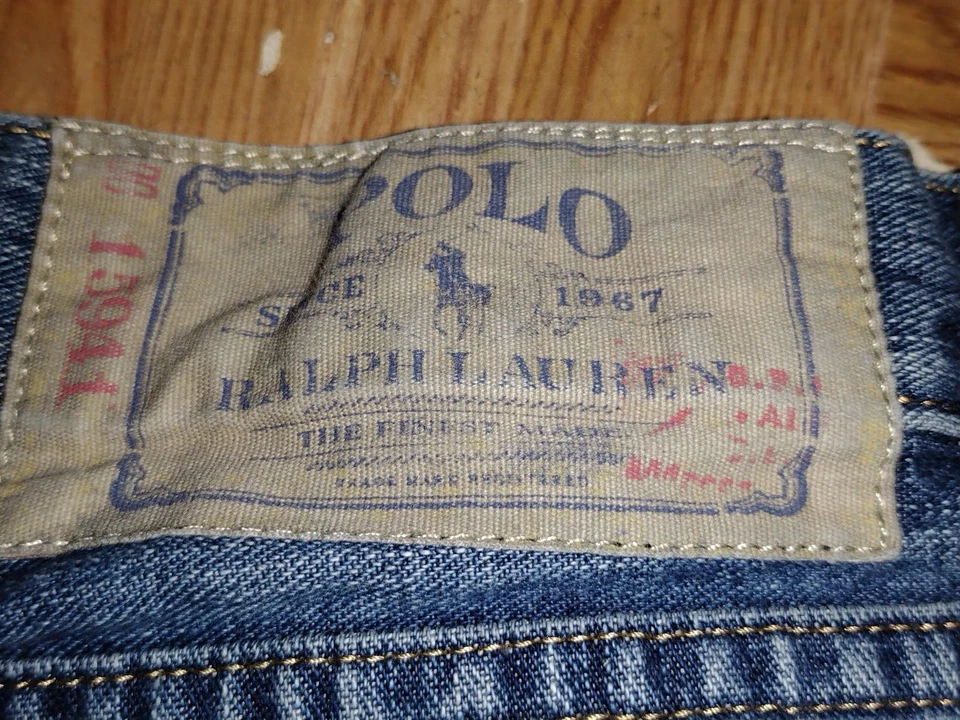 Pantalones de mezclilla POLO JEANS RL Ralph Lauren talla 10 medidas-13" X 2" cintura/entrepierna (N678) Foto 3 de 4