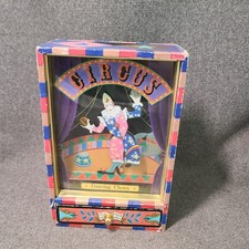 Vintage Dancing Circus Clown Music Box With D...