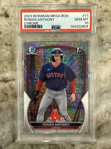 ROMAN ANTHONY 1st 2023 Bowman Chrome Mega Box Mojo Refractor PSA 10 GEM MT