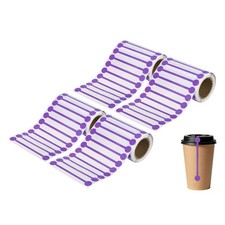 4Rolls Total 2000Pcs Tamper Evident Tape, 3.9x0.5Inch Tamper Proof,Purple