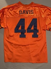 Nike Syracuse Orange #44 Davis Football Jersey 4XL Orange Retro Ernie Davis