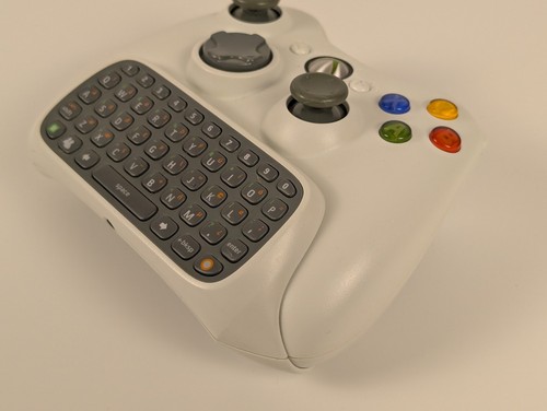 OEM Microsoft Xbox 360 Wireless Controller White Genuine Original w/ Keyboard🔥 - Picture 3 of 19