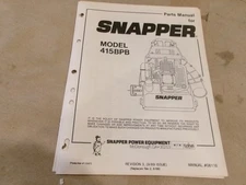 SNAPPER MODEL 415BPB PARTS MANUAL